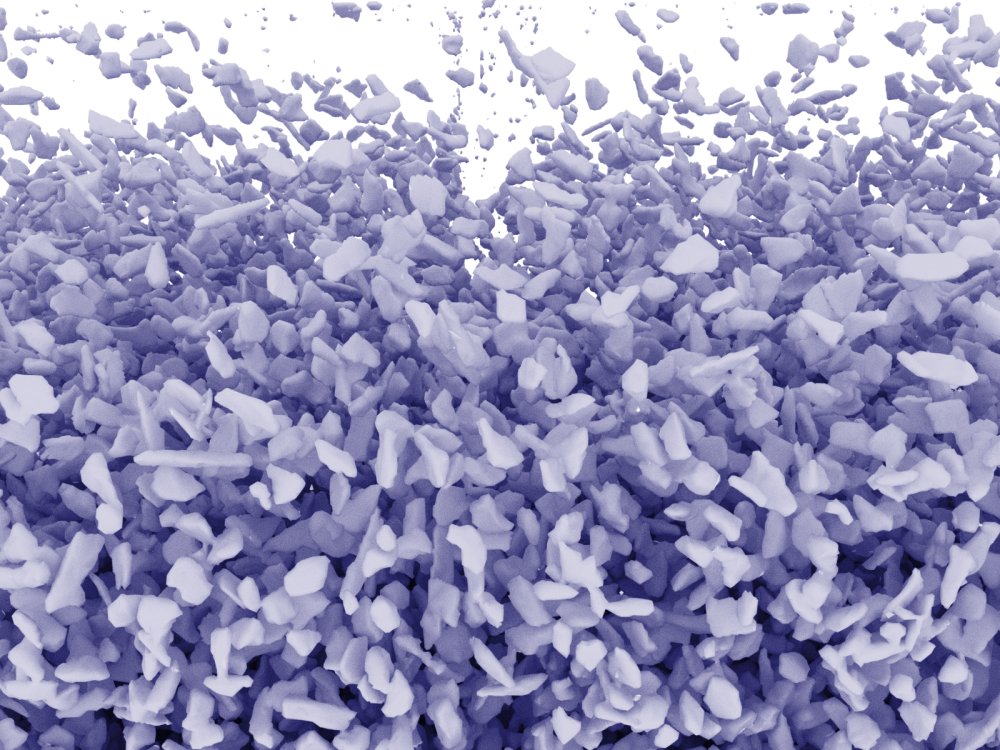 closeup of purple particles