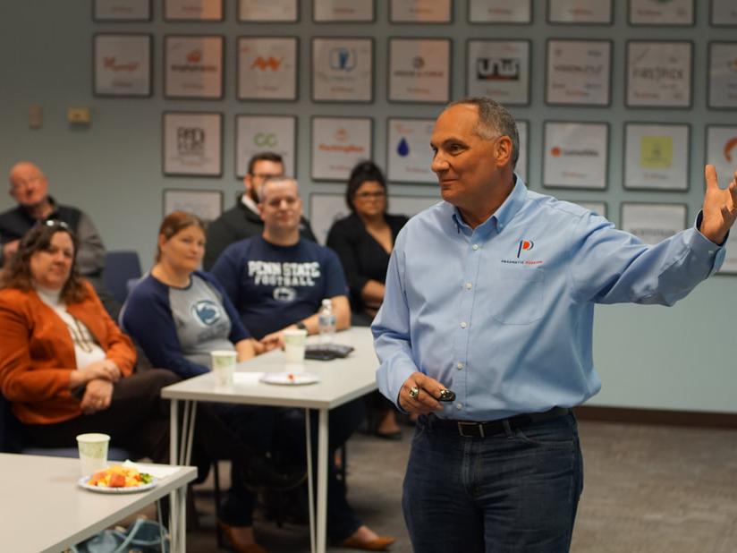 Joe Battista speaks at Happy Valley LaunchBox