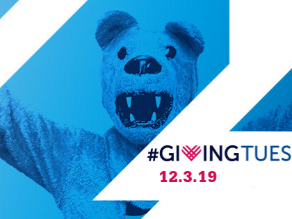 graphic with nittany lion and language about giving tuesday