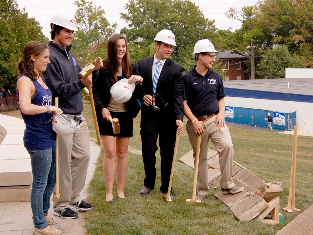 At the HUB expansion groundbreaking