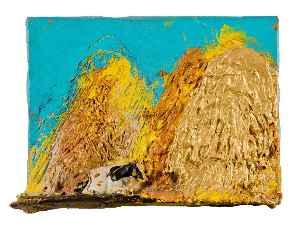 "Haystacks," a painting by Greg Weaver.