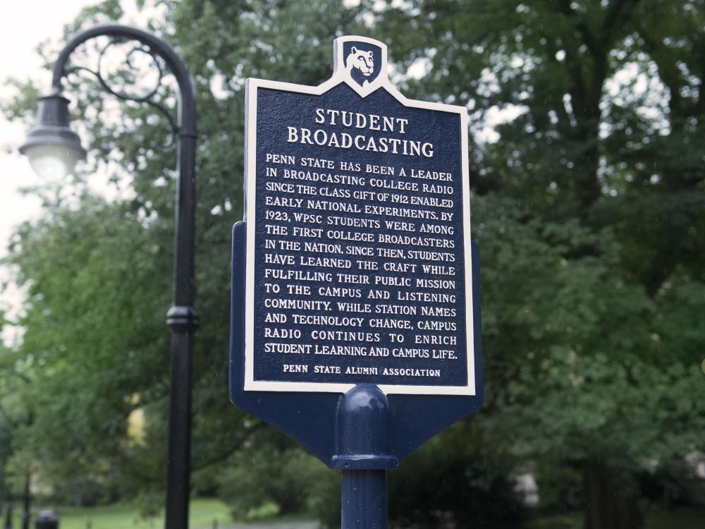 historical marker (student broadcasting) photo 