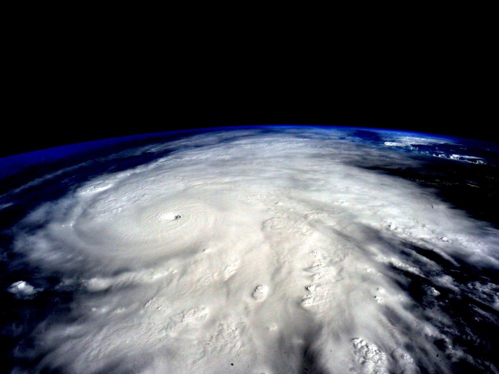 Satellite image of hurricane Patricia showing the boundary layer.