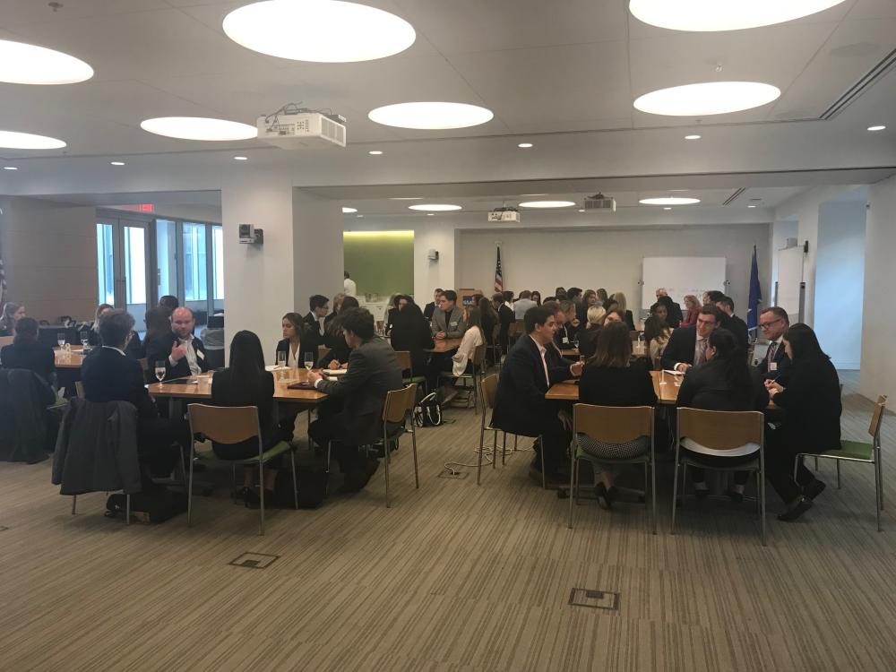 The students attend a networking reception at the General Services Administration