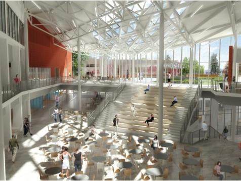 HUB-Robeson Center - interior rendering, steps
