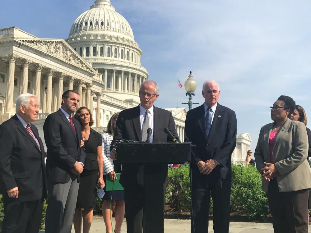 Provost Nicholas P. Jones at a Washington, D.C. press conference