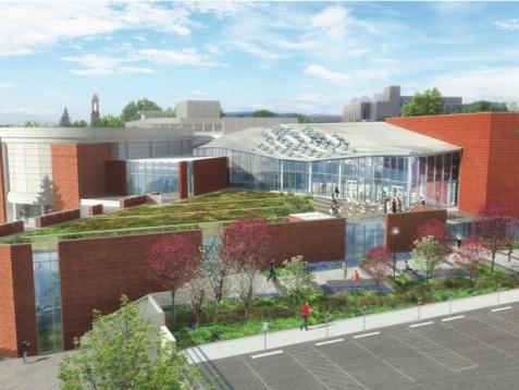 HUB-Robeson Center - bookstore green roof, patio