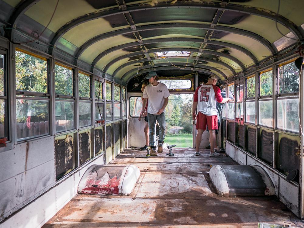 School bus empty