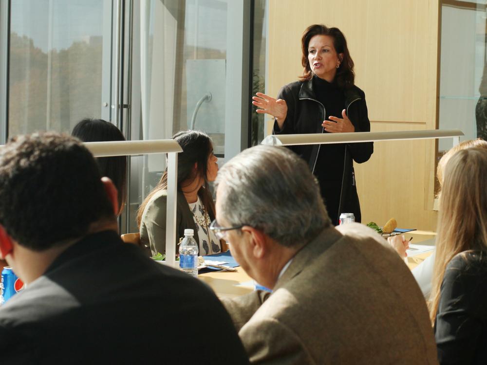 Honorable Mary Beth Long speaks to SIA students
