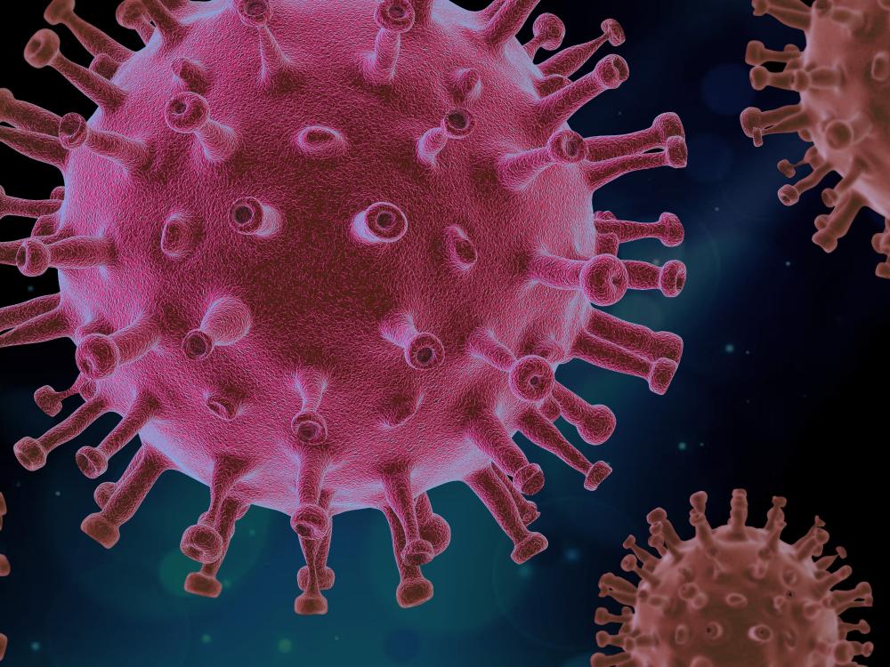 A graphic interpretation of the novel coronavirus, COVID-19 (stock).