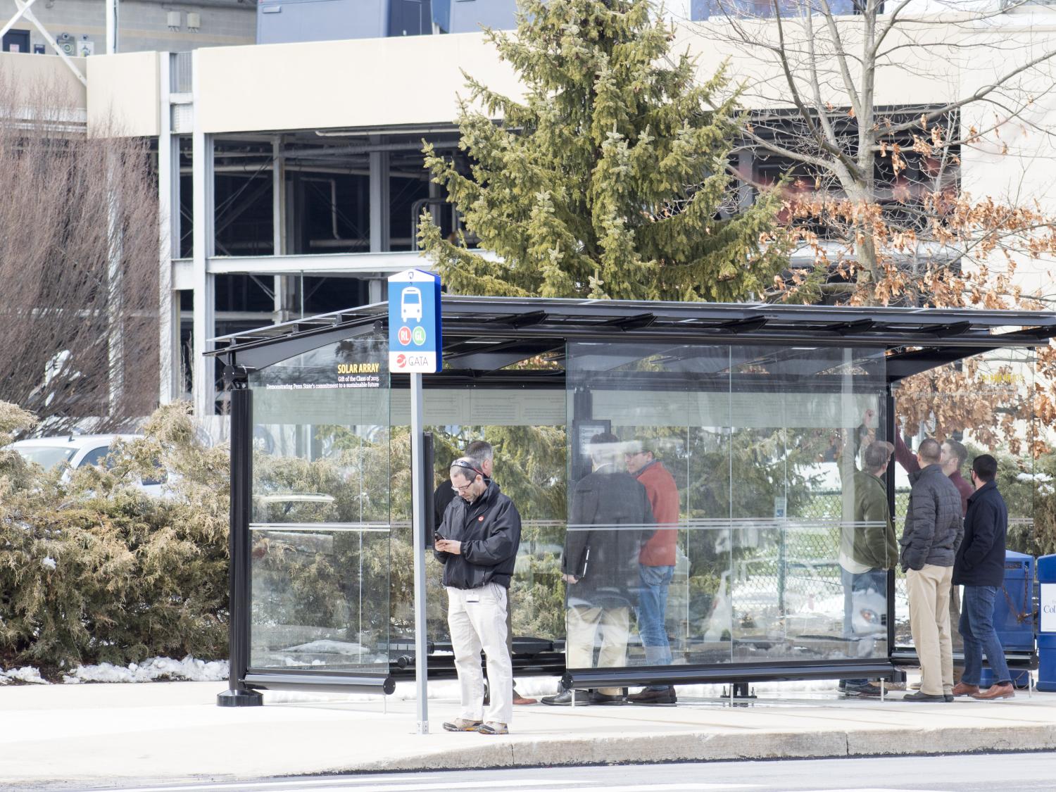 2015 Class Gift - Solar Panel Array on top of bus stop
