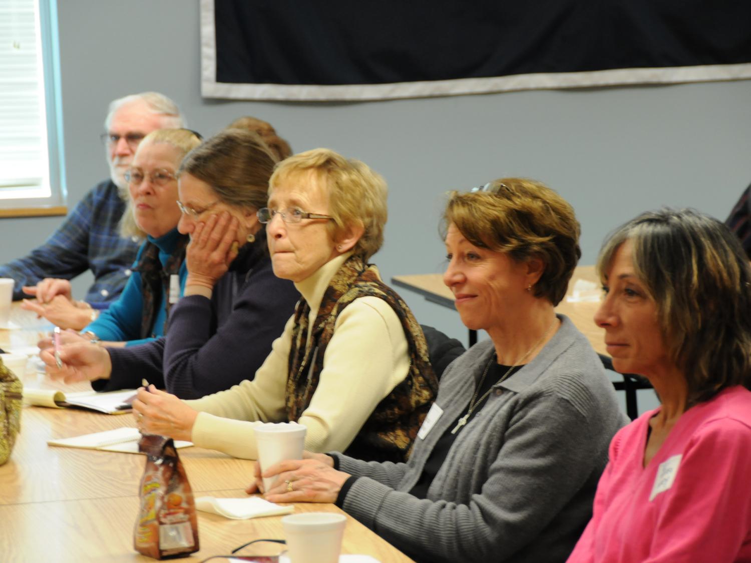 Senior adults attending a lecture