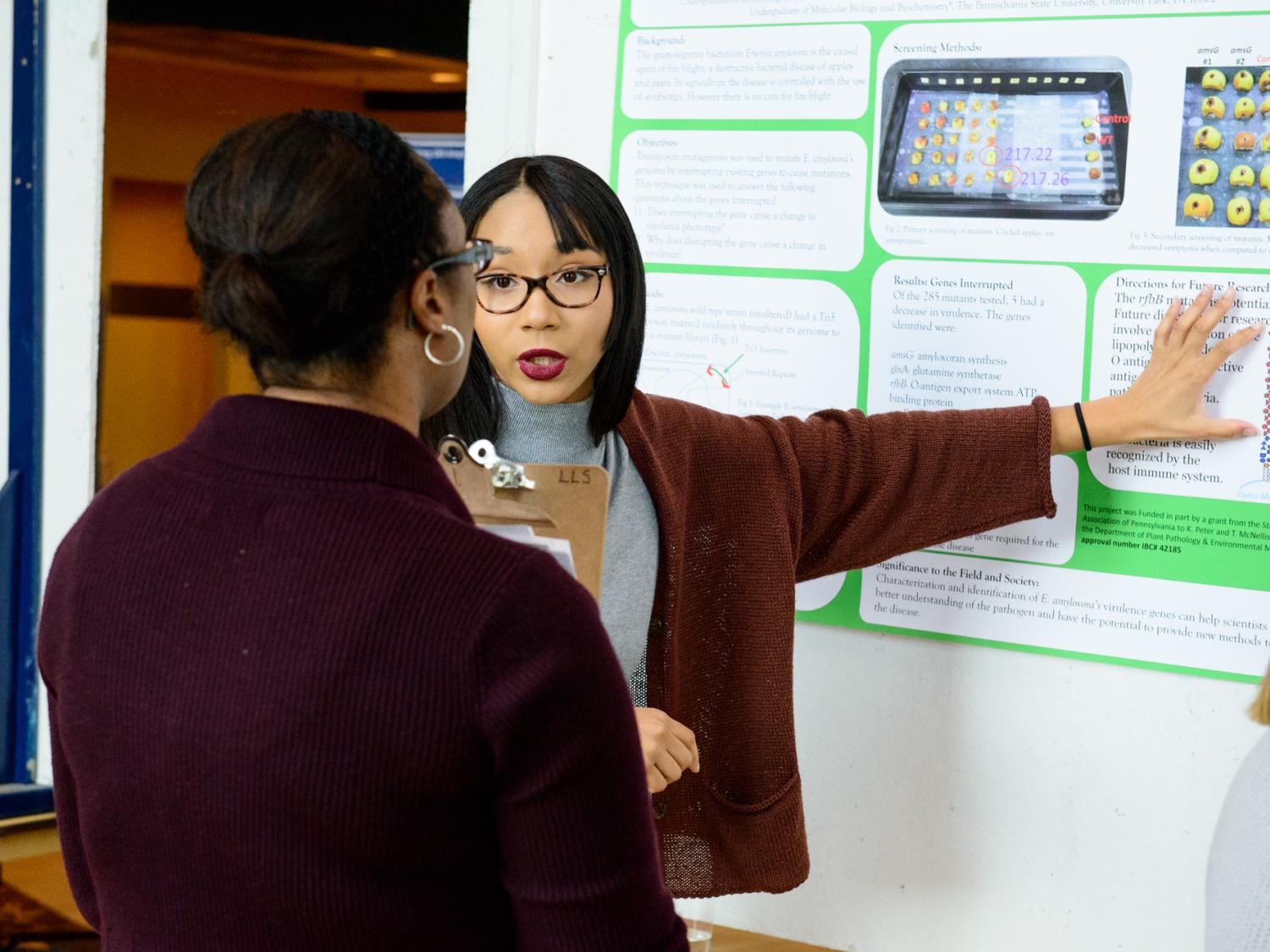 Elena Christian explains her research