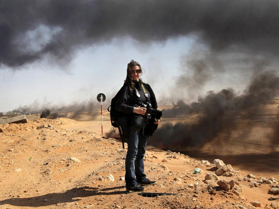 Photographer Lynsey Addario in Libya in 2011