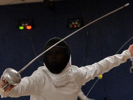 Penn State fencer Oskar Tang competes in the epee