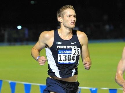 Penn State distance runner Glen Burkhardt on the track