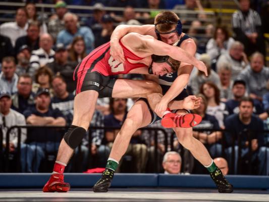 Wrestler takes down Wisconsin opponent
