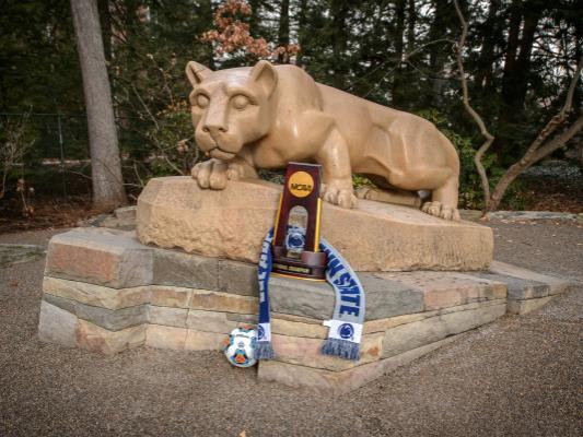 Soccer trophy at Lion Shrine