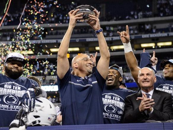 Franklin celebrates after Big Ten championship