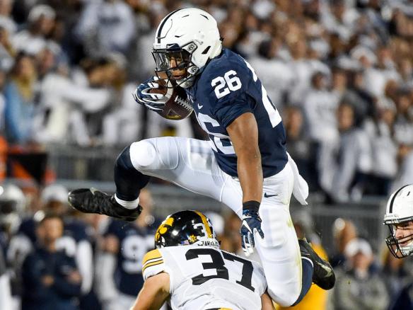 Barkley hurdles Iowa defender
