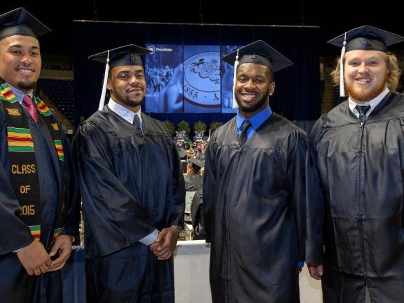 Penn State student athletes at graduation