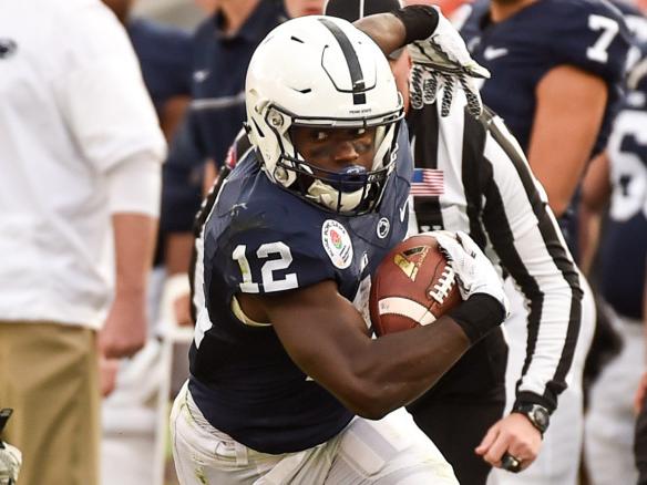 Godwin rushes ball at Rose Bowl