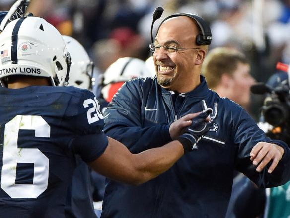 Franklin congratulates Saquon Barkley