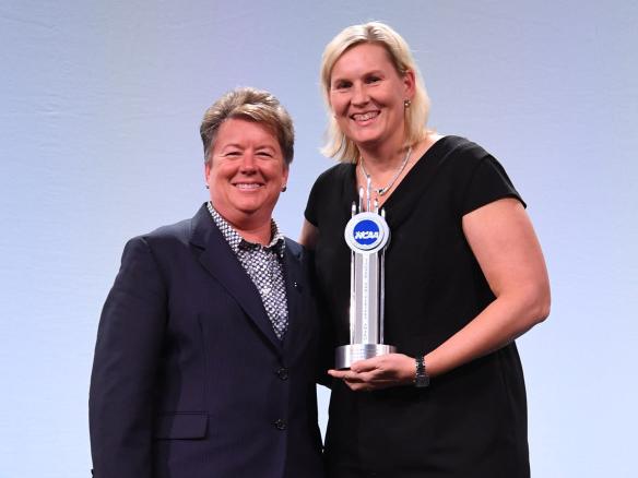 Penn State Athletic Director Sandy Barbour with Susan Robinson Fruchtl