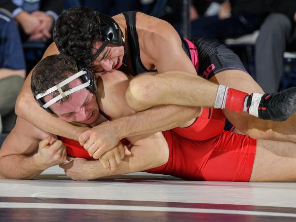 Penn State wrestler has opponent tied up