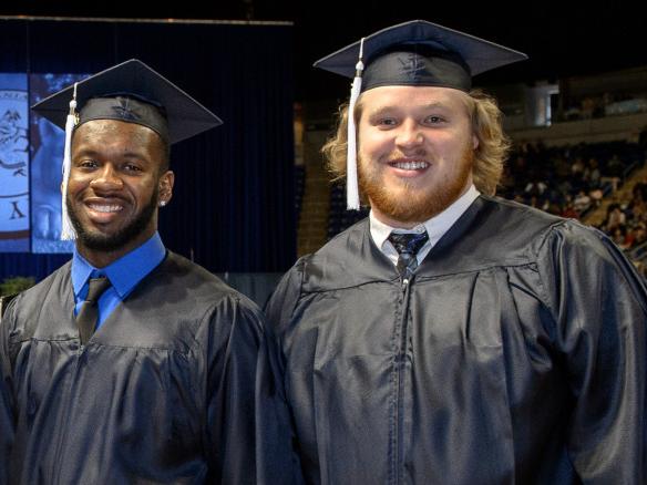 Image of players at commencement
