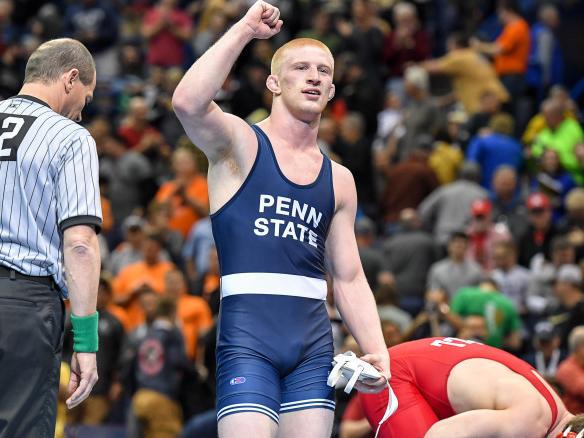 Bo Nickal celebrates win