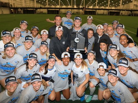 Women's soccer team celebrates