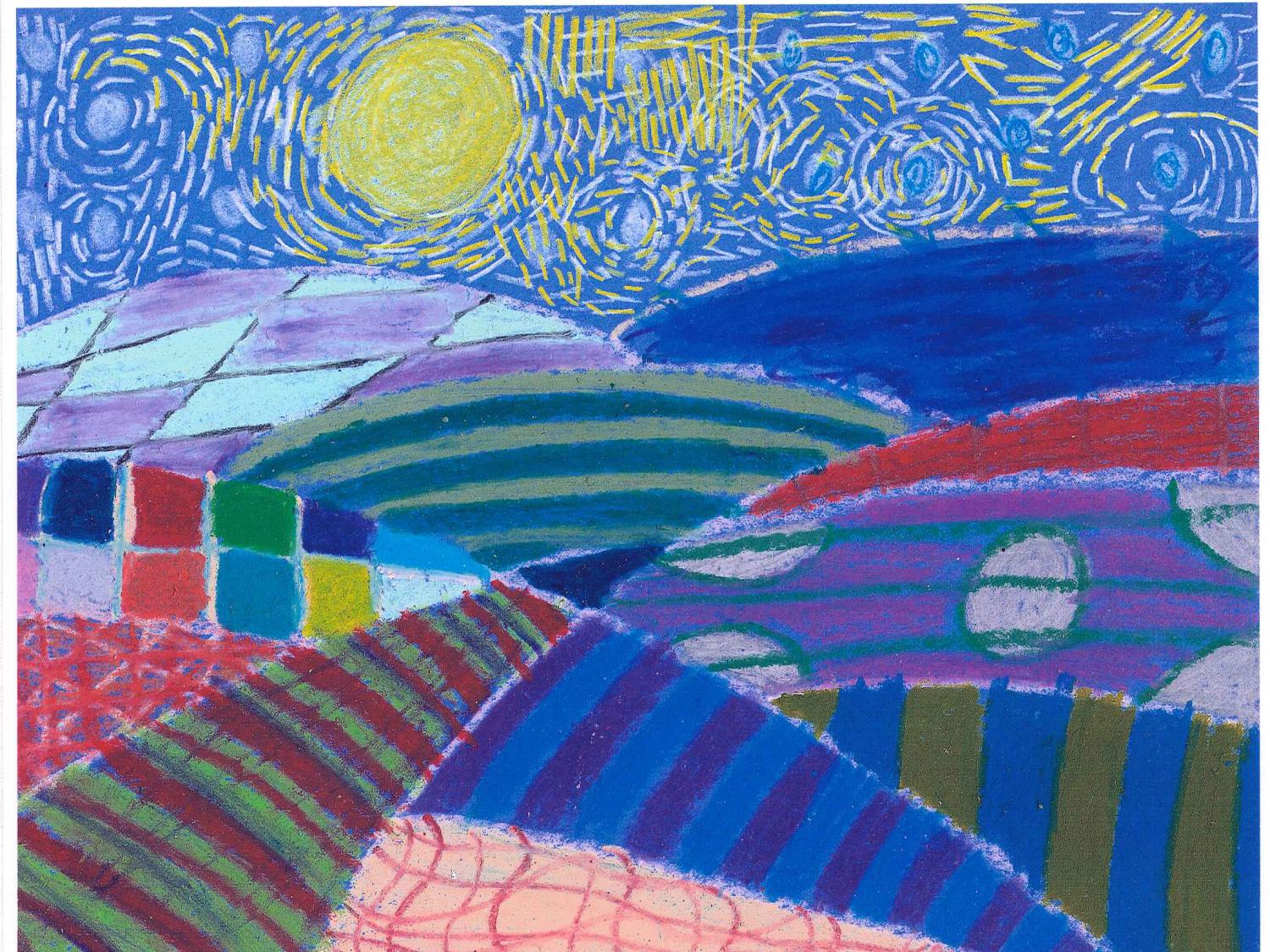pastel night  landscape