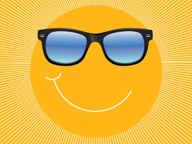 Summer sunshine with sunglasses