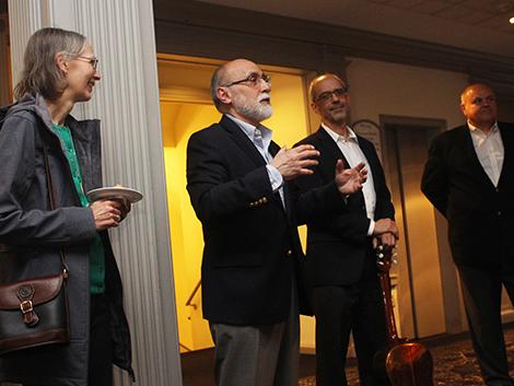 Horacio Perez-Blanco speaks at his retirment party
