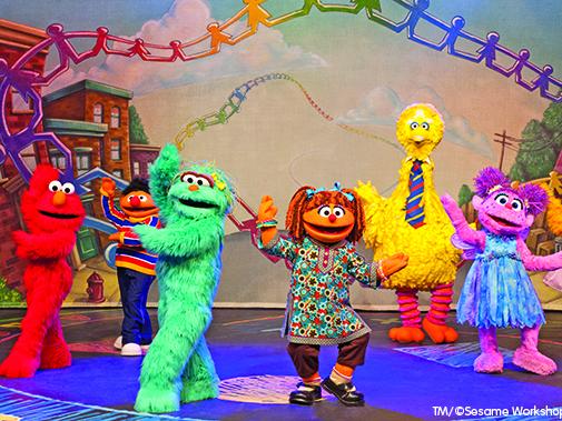 Sesame Street Live characters onstage