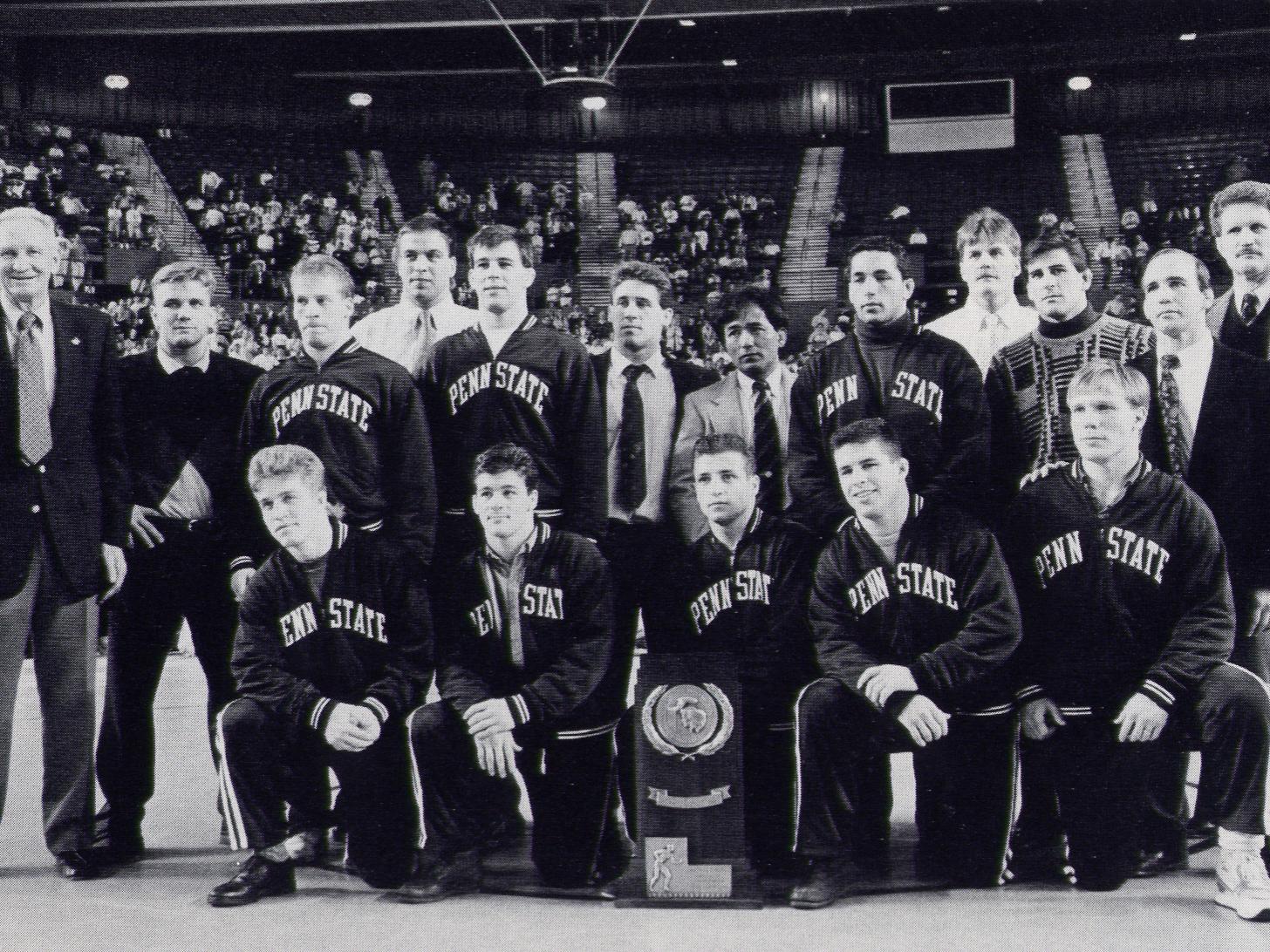 Rich Lorenzo with 1992 wrestling team
