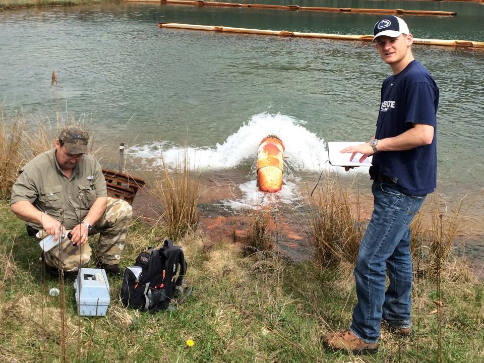 Alumnus testing water