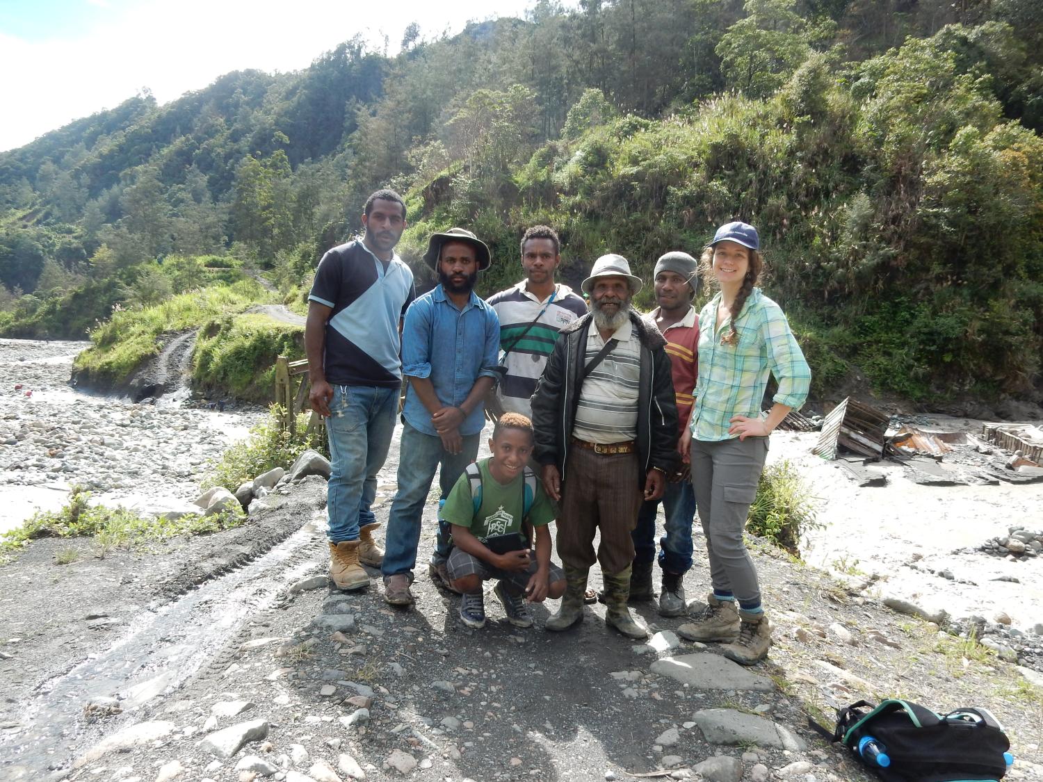 Penn State graduate student Beth Hoagland on a recent trip to Papua New Guinea to talk to villagers about their water quality.