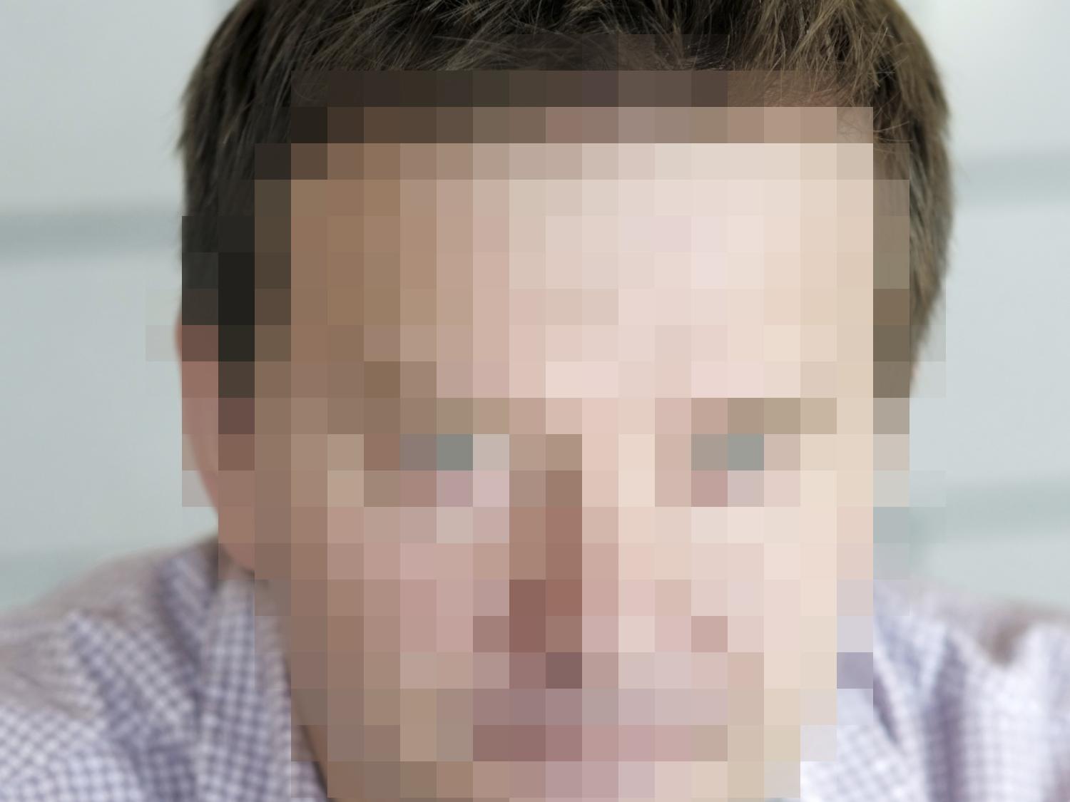 pixelated male face
