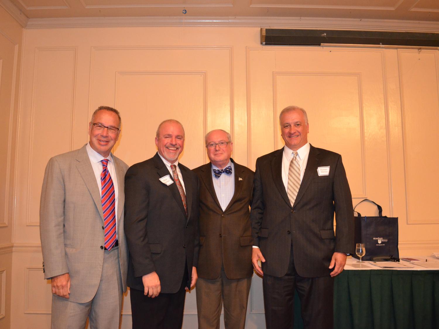 From L to R: Dallas Hartman, Steve Hessmann, Dr. Fred Leeds and Richard Marean