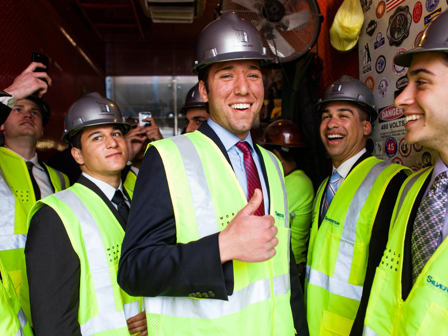 Led by Silverstein Properties, students in the Real Estate Association tour the World Trade Center site in New York City.