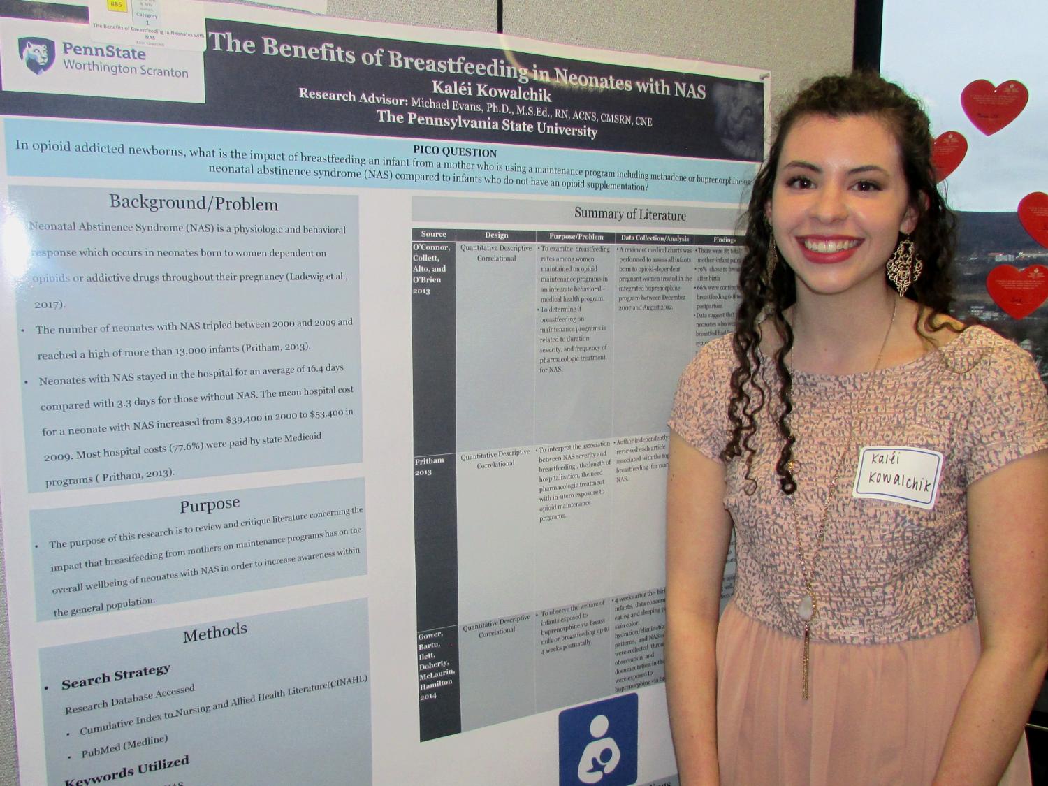 Kalei Kowalchik at the PSWS 2017 Undergraduate Research Fair