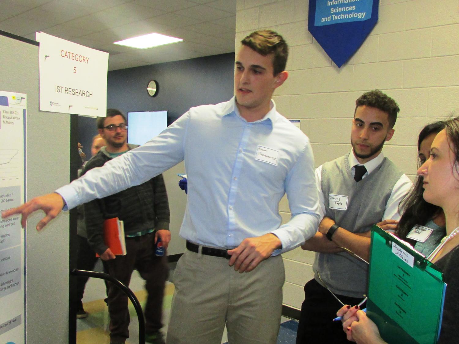 research fair crowd