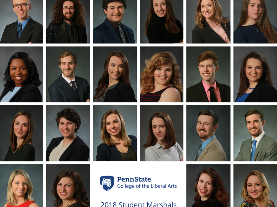 Liberal Arts 2018 student marshals head shots