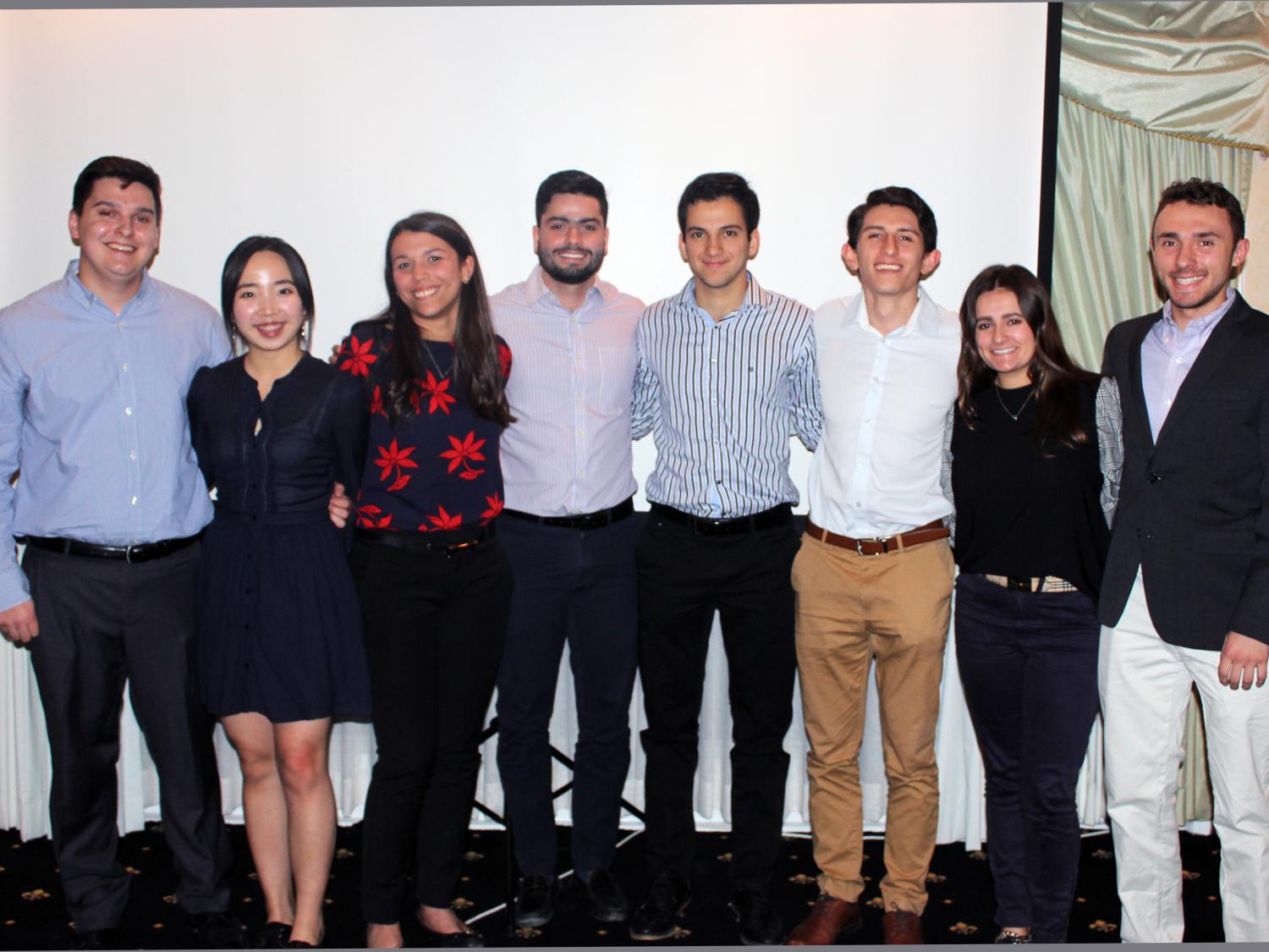 The 2017-18 officers of the IISE student chapter