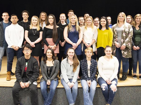 43 students were inducted into the Pi Sigma Phi honors society in 2018.