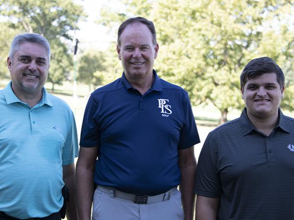 Rico Coville, general manager of Uniontown Country Club; Dave Gumbert, head coach of Penn State Fayette Golf; Paul Gabriel, director of marketing at Uniontown Country Club.