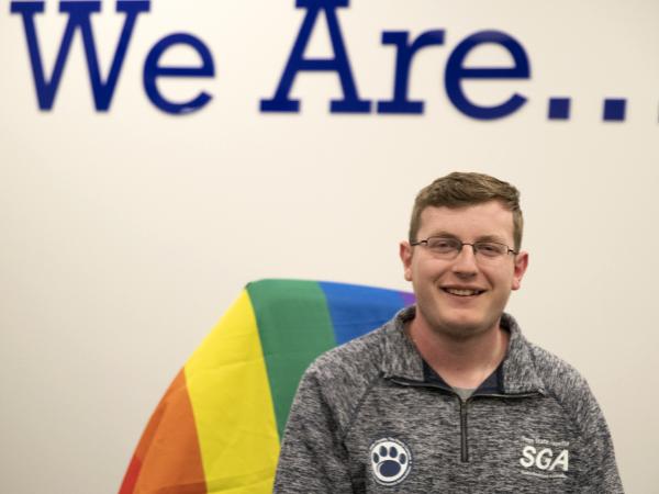 Brandon Demchak, president and founding member of Pride Alliance Working for Students (PAWS).