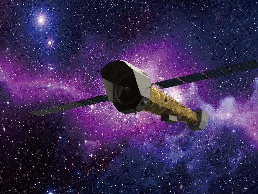 An artistic view of Athena space observatory.